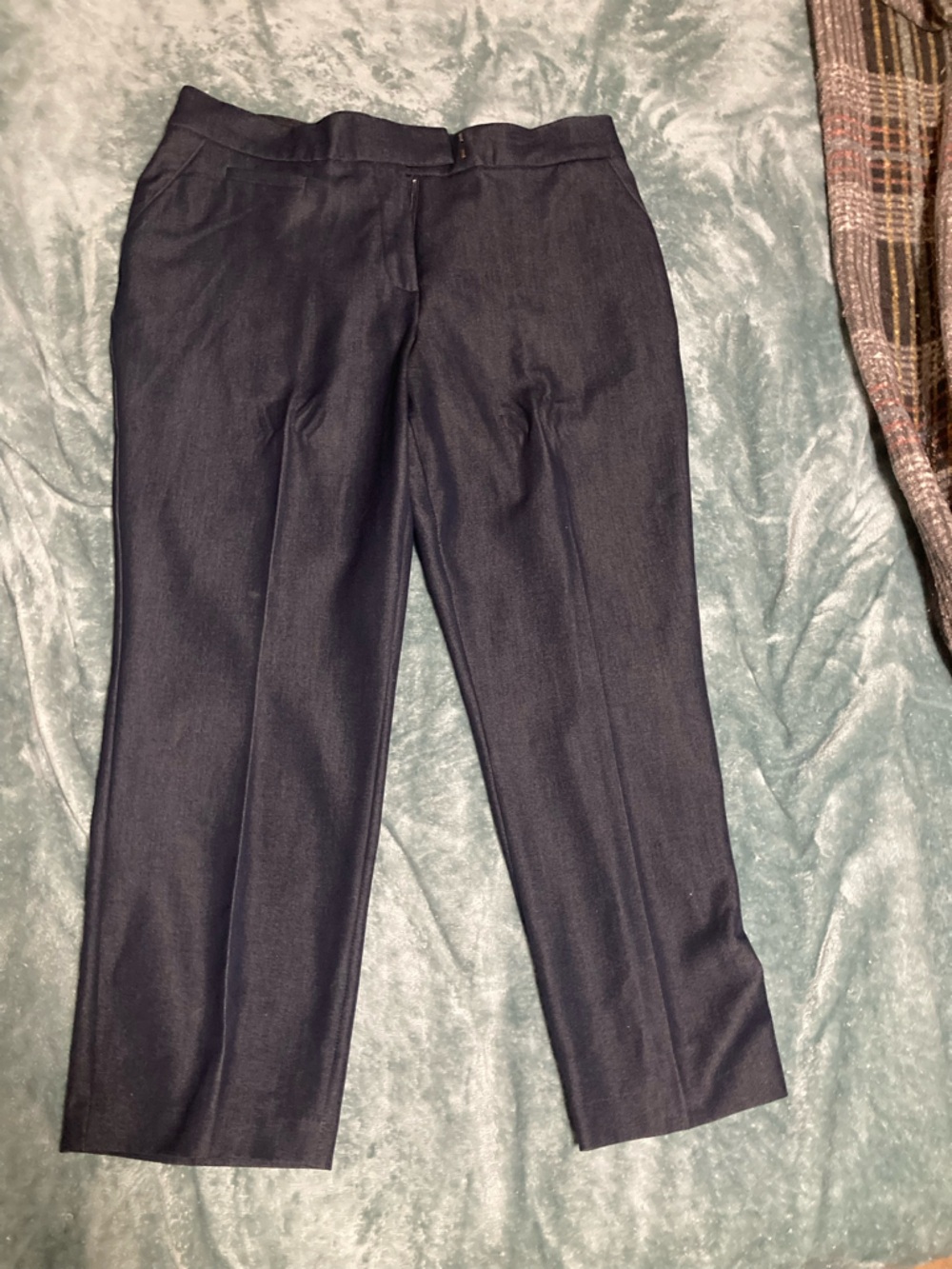 Investments Women's Dark Blue Straight-Leg Trousers